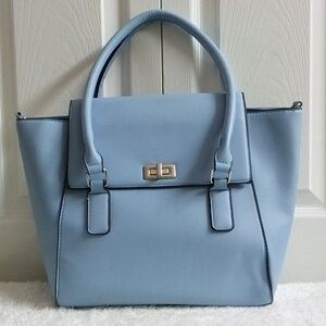 Elegant Pastel Blue Spring/Summer Handbag Tote